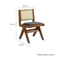 thumbnail image 4 of Side Dining Chair, Set of 2, Black, Faux Leather, Wood, Bar Pub Cafe Bistro Dining Kitchen Hospitality Restaurant, Modern Contemporary, HB37226, 4 of 10