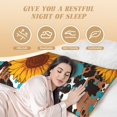 thumbnail image 4 of Picia Vintage Sunflowes Body Pillow Cover - Super Soft Microfiber 20x54 Body Pillow Case - Envelope Closure, Wrinkle, Stain Resistant Body Pillow Cover,Elegant Bedding, 4 of 8