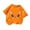 Orange, variant on BXSRUTA Boys and Girls Ages 2-14 Cat Print Short Sleeve T-Shirt Soft Polyester Round Neck Casual Summer Top