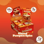 Prime Bites Protein Brownie with 19g Protein and 5g Collagen - Pumpkin Spice, 12 Count