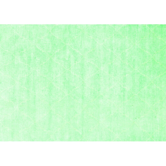 Ahgly Company Indoor Rectangle Abstract Green Contemporary Area Rugs, 2' x 4'