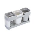 thumbnail image 1 of Couple Toothbrush Holder Bathroom Storage Toothpaste Box Mouthwash Cup Brushing Storage Racks, 1 of 5