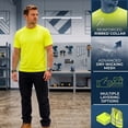thumbnail image 6 of Gildan High Visibility Safety T-Shirt for Men Hi Vis Short Sleeve Work Reflective Shirts (Safety Green Pack 6, 2XL), 6 of 9