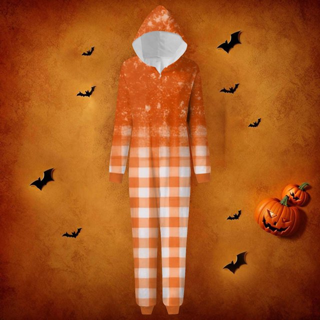 Halloween Pajamas Long Sleeved Zippered Family Matching Jumpsuit Romper Family Halloween Costumes Family Pajamas Matching Pjs