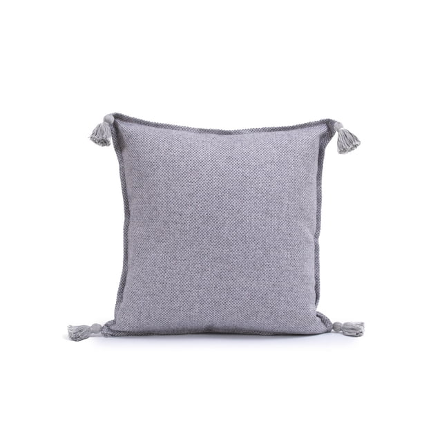 Cojín Decorativo Antonela Borlas Gris Oxford