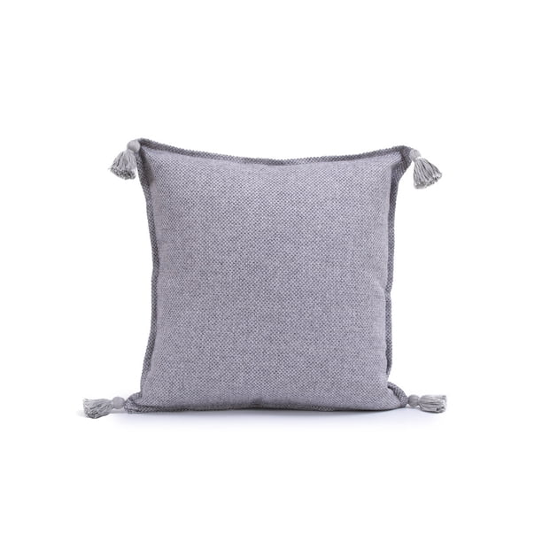Cojín Decorativo Antonela Borlas Gris Oxford