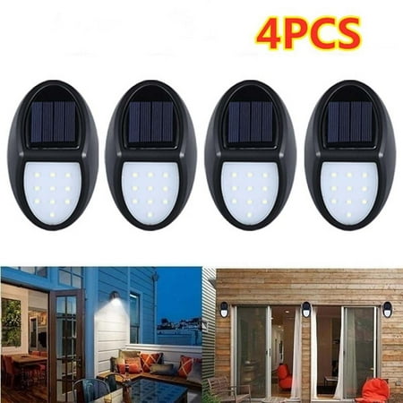 

Ledander 4PCS 10Led Outdoor Solar Garden Powered Lights Security Wall Lighting Sensor Lamps Outdoor Lighting