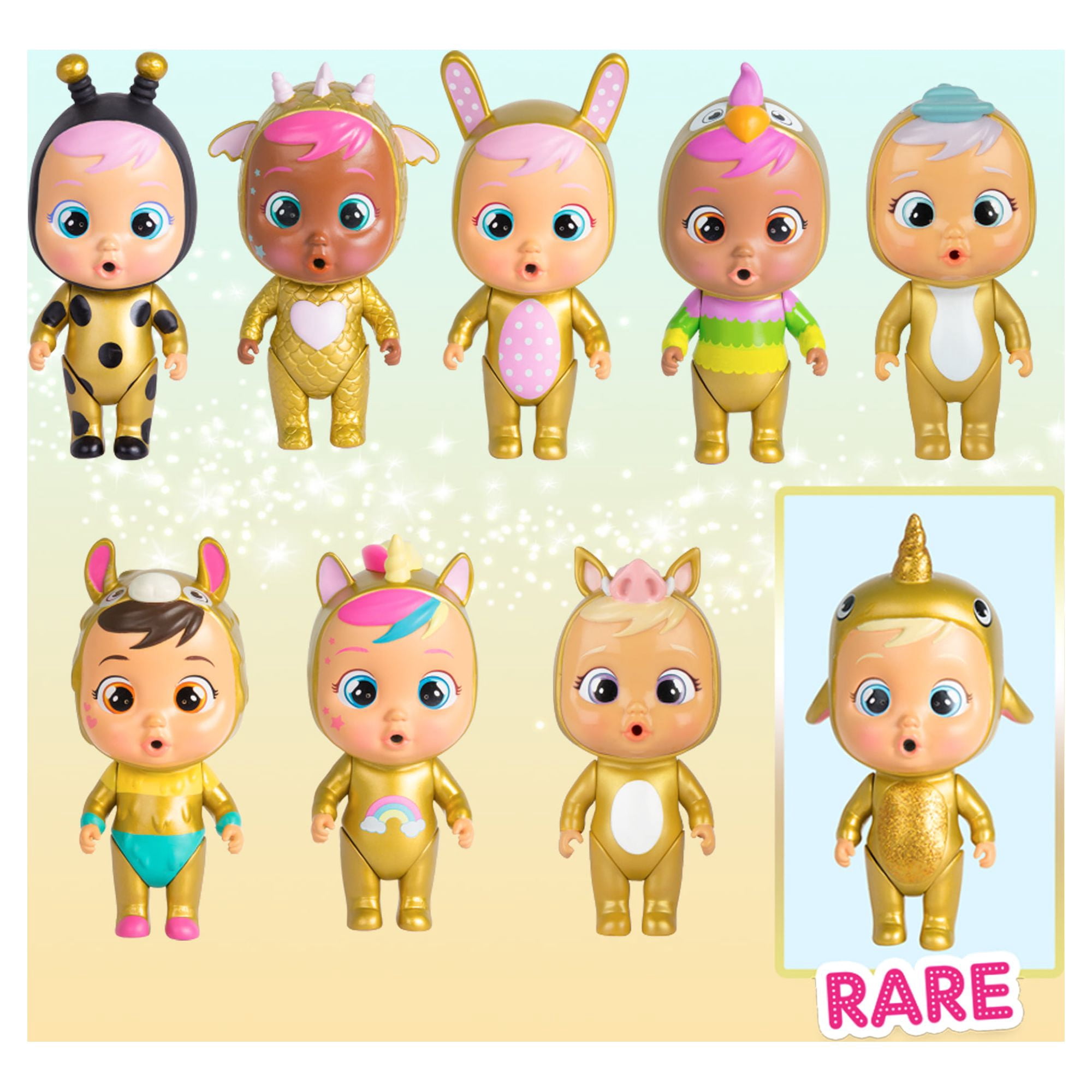 (2 pack) Cry Babies Magic Tears Golden and Pink Edition Capsules - 3 Pack