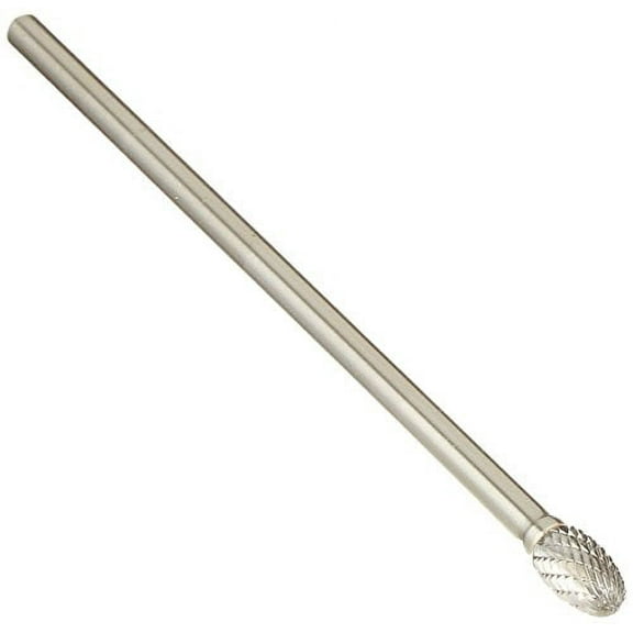 SE1x6" 1/4" X 3/8" Oval Carbide Burr 1/4" Shank 6"OAL, DULSE1X6
