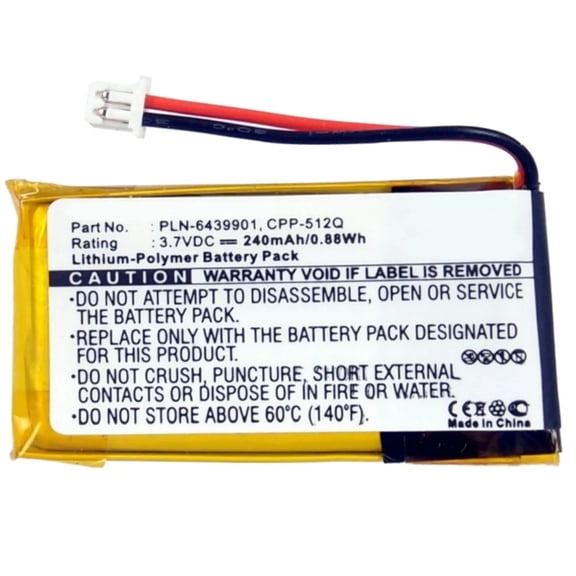 Batteries N Accessories BNA-WB-P9695 Wireless Headset Battery - Li-Pol, 3.7V, 240mAh, Ultra High Capacity - Replacement for Avaya PLN-6439901 Battery