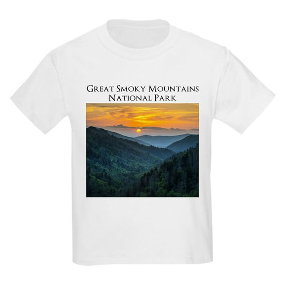 CafePress - Great Smoky Mountains National Park T Shirt - Light Classic Kids Graphic, Short Sleeve T-Shirt, Sizes XS-XL