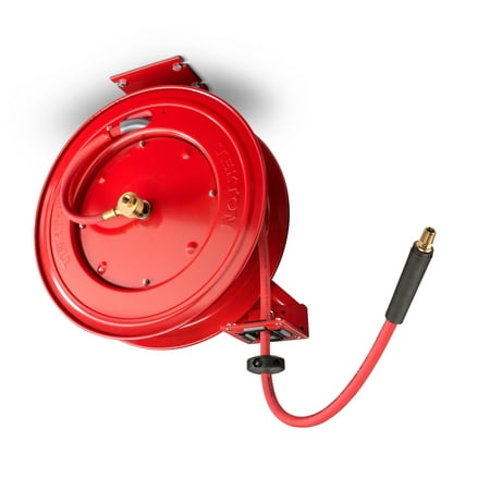 TEKTON 3/8 Inch I.D. x 50 Foot Auto Rewind Air Hose Reel |