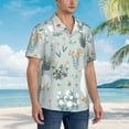 thumbnail image 5 of Kll Men'S Hawaiian Shirt Short Sleeve Button Down Beach Shirts-Goose And Doodle Flowers, 5 of 8