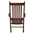 thumbnail image 2 of Pemberly Row Traditional Hardwood Indoor/Outdoor Patio Porch Rocker in Brown, 2 of 10
