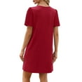 thumbnail image 5 of Fantaslook Summer Dresses for Women Short Sleeve V Neck Casual Shift Dress with Pockets, 5 of 8