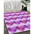 thumbnail image 3 of Ahgly Company Machine Washable Indoor Square Transitional Pastel Purple Pink Area Rugs, 5' Square, 3 of 7