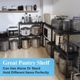 thumbnail image 3 of Baxikayon Expandable Cabinet Organizer, Heavy-Duty Metal Shelf for Kitchen Cabinets, Pantry & Garage, 110 lbs Capacity, Black, 3 of 10