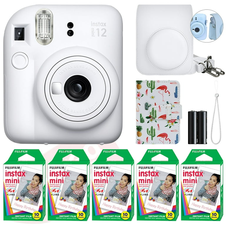 FUJIFILM instax ホワイト Fujifilm Instax Mini 12 Instant Camera Clay White + 50 Film
