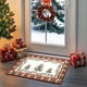 thumbnail image 4 of Felpudo navideño con piñas | Felpudo navideño de poliéster verde | Alfombra antideslizante para entrada (60 x 40 cm) | Decoración festiva para puerta de entrada | Uso en interiores y exteriores |, 4 of 6