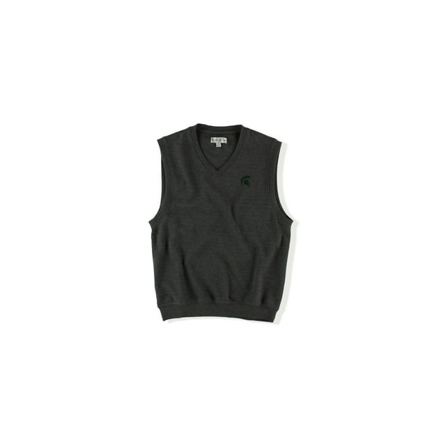 Cutter & Buck Camiseta sin mangas con cuello en V para hombre, gris, pequeña