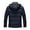 Navy, variant on Men's Casual Winter Jacket Thicken Warm Men Zipper Hooded Coat With Pocket