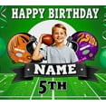 thumbnail image 4 of Football Themed Happy Birthday Backdrop Banner with Helmets Balloons Party Supplies Photography Props for Birthday Party Decorations Photo Booth Backgrounds, 4 of 8