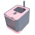 thumbnail image 1 of Enclosed Cat Litter Box Large Capacity Top Entry Odor Control Plastic Covered Kitty Litter Box, 1 of 7