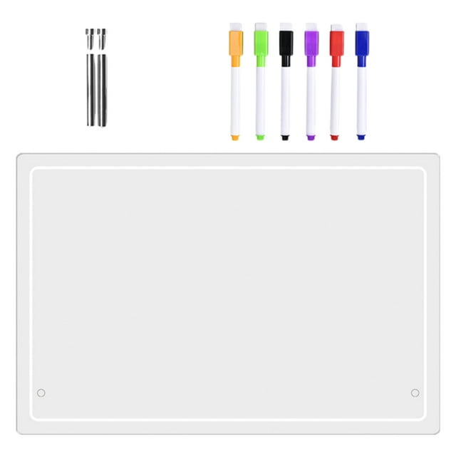 SHISUYAN Acrylic Dry Erase Board for Home Use Portable White Desk Writing Board with Plenty Space for Notes 5.9x8.3 Inches