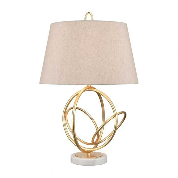 Elk Home 17-Inch Wide Morely Table Lamp, Transitional, Gold Leaf