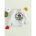 thumbnail image 4 of Wassery Baby Halloween Sweatshirt Long Sleeve Pumpkin Letter Print Pullovers Tops 6M 12M 18M 24M 3T Toddler Girl Boy Autumn Clothes, 4 of 8