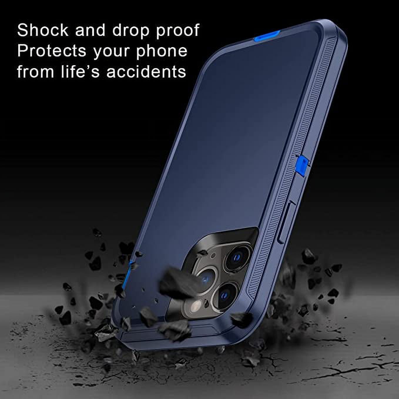 iPhone 11 Pro Heavy Duty Case {Shock Proof-Shatter Resistant -3 Layer Rubber- Compatible for iPhone 11 Pro } Color Blue - By Entronix - image 5 of 7