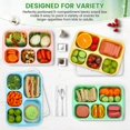 thumbnail image 4 of Contenedores para aperitivos Caperci Bento, 5 compartimentos, 1 litro, paquete de 4, 4 of 7