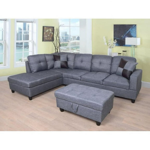 PonLiving Furniture Northstate Sectional with Ottoman PonLiving Northstate Sectional with Ottoman