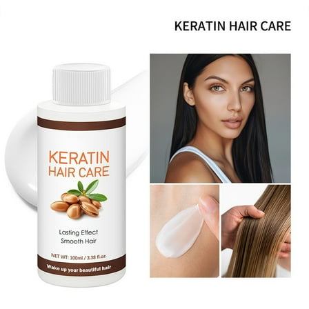HYLLai Keratin Hair Straightening Cream, Smooths Frizz & Repairs Damage for Sleek, Shiny Hair, 100ml