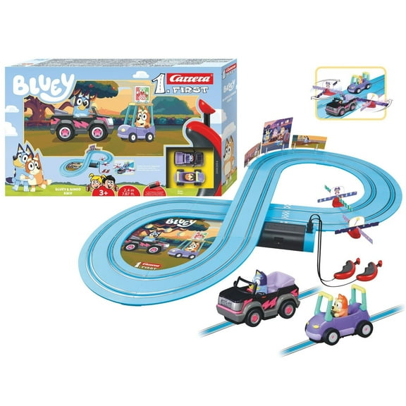 Carrera Bluey and Bingo Race Car Track Set
