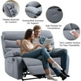 thumbnail image 4 of Chizzysit Loveseat Recliner Chair, Leather Double Reclining Chairs for Adults ,Love Seat Couches Sofa for Small Spaces Living Room, RV, Home Theater - Dark Gray, 4 of 8