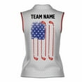 thumbnail image 3 of Customized America Golf Lover Women Sleeveless Polo XS-4XL, 3 of 5