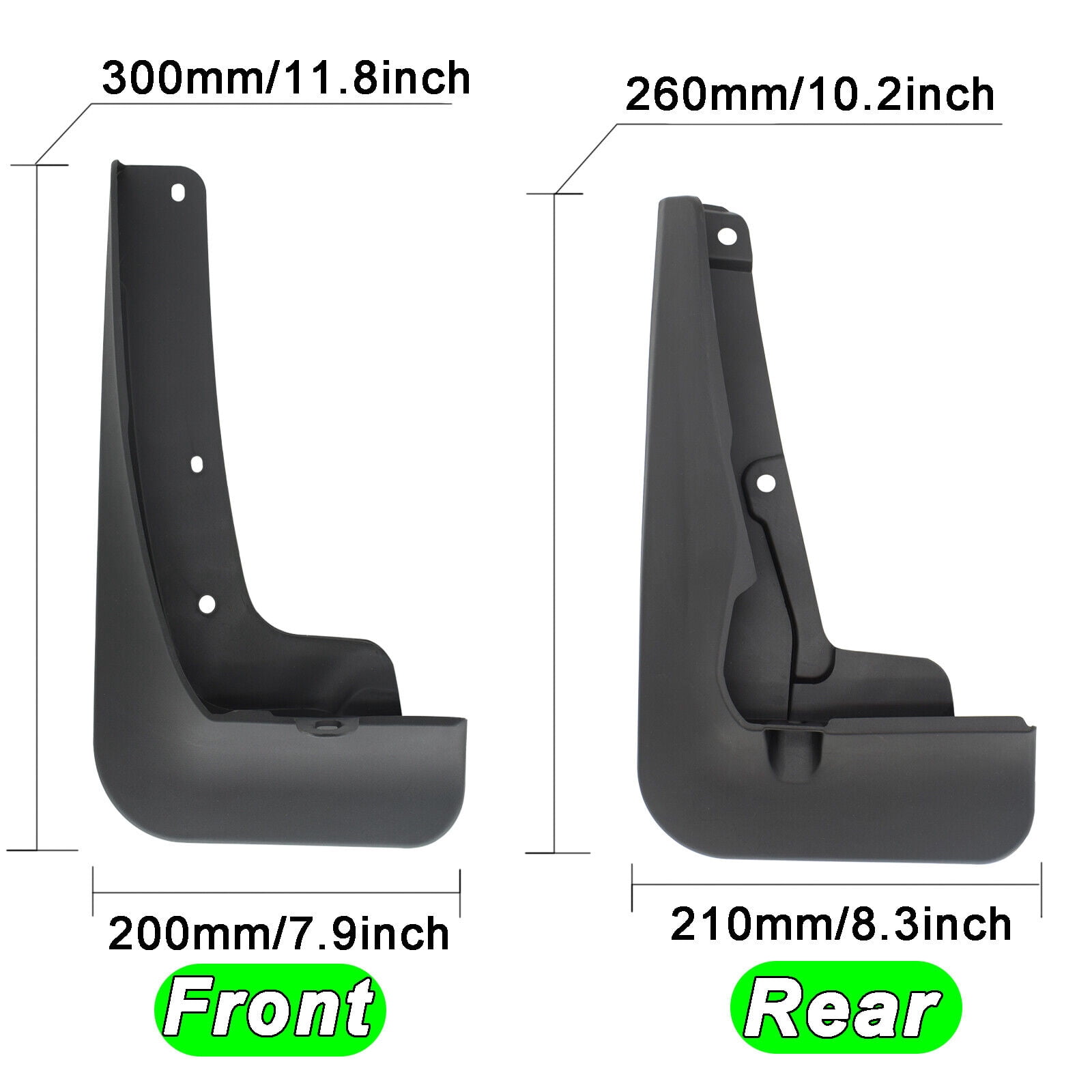4x Mud Flaps Splash Guard Fender for Toyota Highlander 2020 2021 2022 Black
