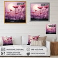 thumbnail image 4 of Designart "Glow of Moonlit Poppies in Pink and Purple Meadow" Floral Framed Wall Art - Pink Poppies Hallway Framed Wall Art Decor, 4 of 6