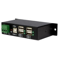 MOUNTABLE 4PORT BLACK METAL USB HUB