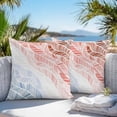 thumbnail image 3 of Throw Pillow Covers 18x18 Inch Set of 2, Ombre Orange Blue Waterproof Outdoor Pillow Covers, Summer Coastal Ocean Sea Beach Wave Decorative Cushion Pillowcases for Couch, Sofa, Bed, Garden, Patio, 3 of 9