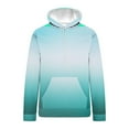 thumbnail image 5 of DDAPJ pyju Big and Tall Pullover Hoodies for Men Gradient Color Hooded Sweatshirt Loose Casual Drawstring Pullover Tops with Kangaroo Pocket Mint Green L, 5 of 6