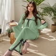 thumbnail image 4 of Tnhcen Women's Cotton Pajamas Set 2 Piece Vintage Lounge Nightwear Set Long Sleeve Top Pants Pjs Lace Frill Homewear M-5XL, 4 of 5
