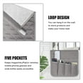 thumbnail image 2 of FNNMNNR Non-Slip Couch Recliner Chair Armrest Organizer with 5 Pockets Armchair Caddy for Smart Phone, Book, Magazines, Ipad, TV Remote Control Holder, 35x13 inches (Grey), 2 of 6