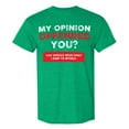 thumbnail image 4 of Mens Big And Tall T Shirts Ladies My Opinion Offended You Funny Sarcastic Saying Humor Joke T Shirt Workout Shirts Green M, 4 of 4