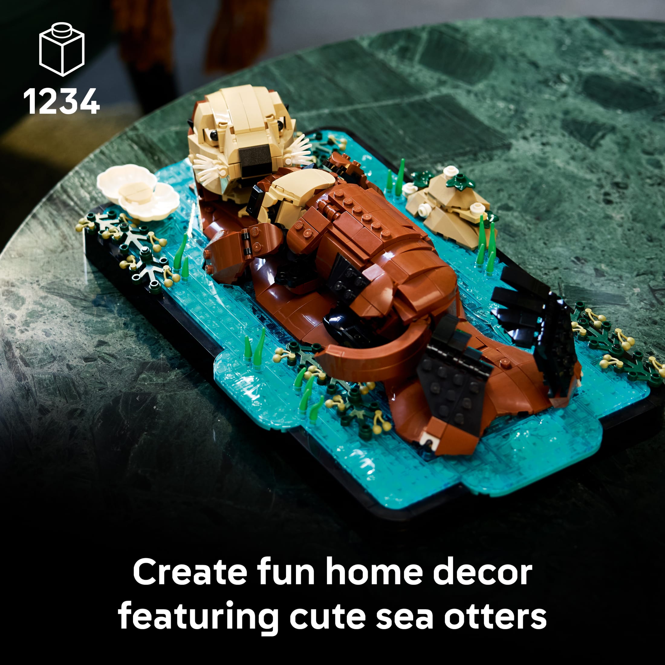 LEGO Ideas Nutrias Marinas Flotantes Set de Construcción para Adultos - Decoración de Habitación u Oficina para Mujeres y Hombres, Mayores de 18 - Ideas de Regalo para Cumpleaños - 21366 3