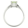 thumbnail image 4 of Clara Pucci 14K White Gold Solid Gold Peridot Solitaire Anniversary Ring for Women - 1 cttw Marquise Cut, 4 of 7
