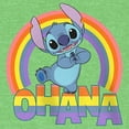 thumbnail image 2 of Girl's Lilo & Stitch Rainbow Ohana  Graphic Tee Green Apple Medium, 2 of 4