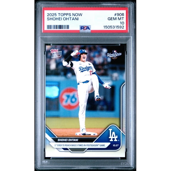 Graded 2025 Topps Now Shohei Ohtani #906 Baseball Card PSA 10 Gem Mint