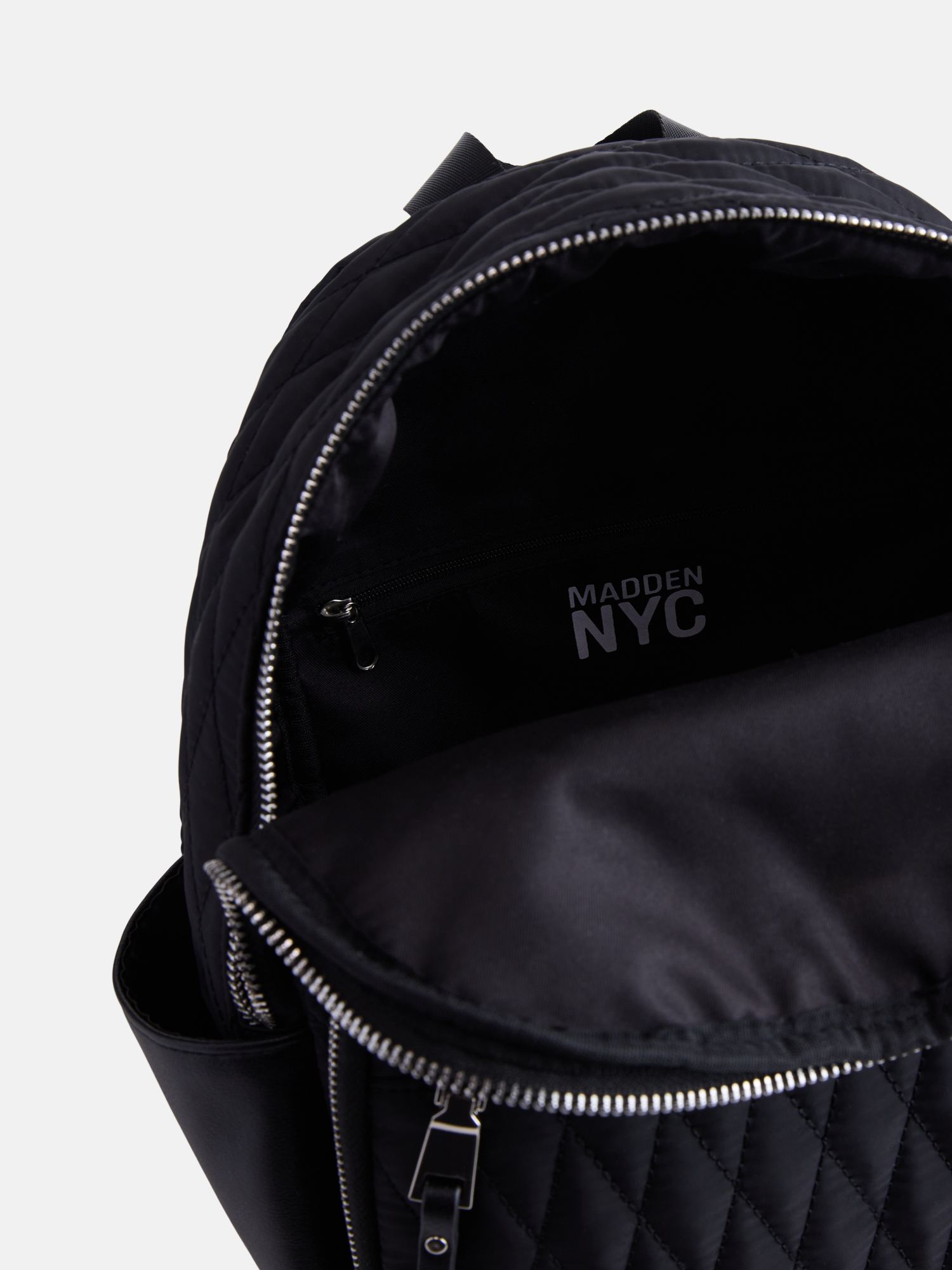 Madden NYC Women's Quilted Mini Backpack, Black photo 5
